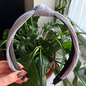 Grey Fabric Casual Headband